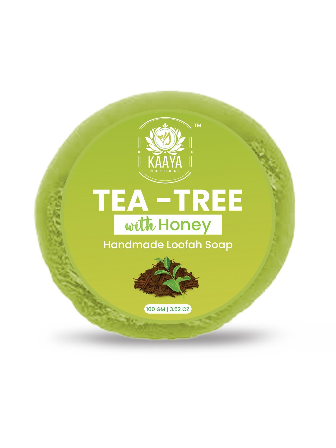 Kaaya Natural Tea Tree & Honey Handmade Loofah Soap - 100 GM