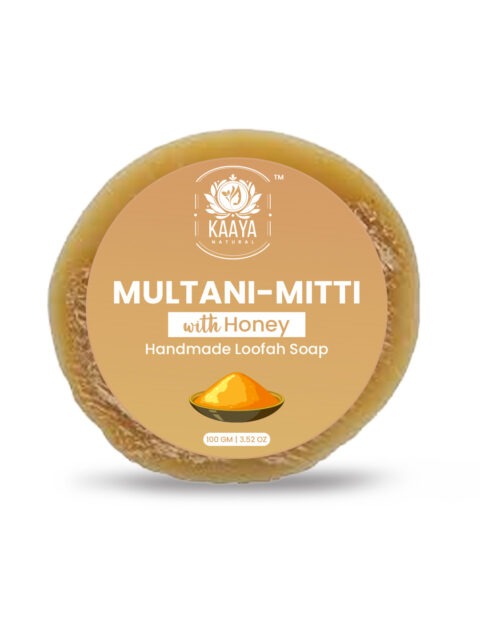 Kaaya Natural Multani Mitti & Honey Handmade Loofah Soap - 100 GM